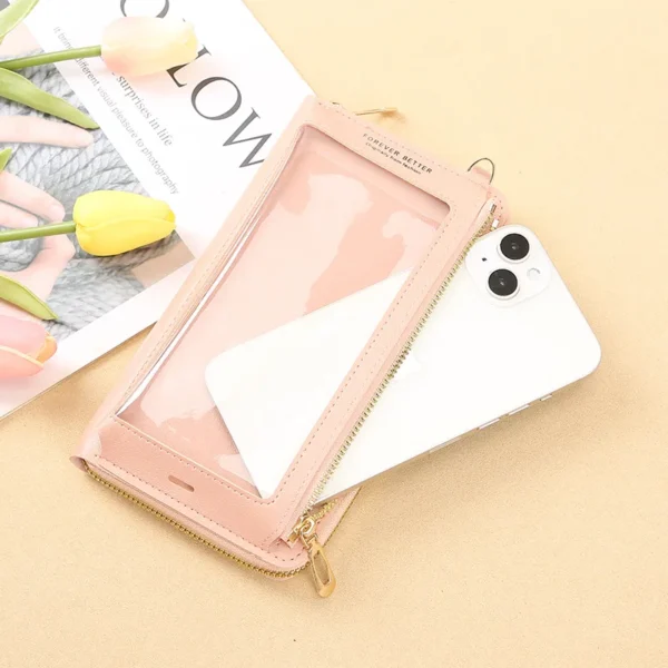 Touch Screen Phone Bag Crossbody Bags Multifunctional Shoulder Wallet Mini Women's Bag Wear-resistant Mobile Wallet Card Holder - Image 3