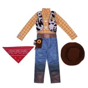 Toy Story Woody Costume with Cowboy Hat for Cosplay Party - Image 3