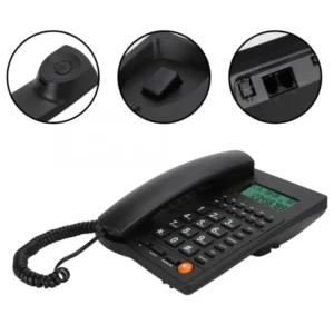 Corded Landline Phone Big Button Landline Phones with Caller Identification Fixed Telephone for Office Hotel - Image 3
