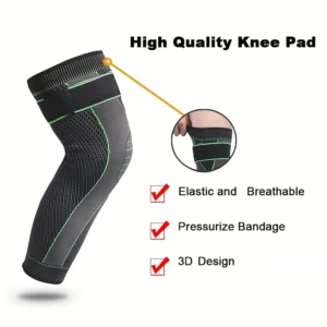 2 Pcs Compression Knee Pads Support Lengthen Stripe Sport Sleeve Arthritis Joint Pain Protector Elastic Kneepad Brace - Image 6