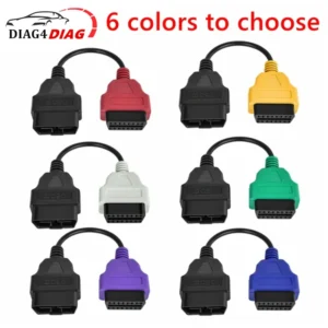 OBD 2 Car Scanner Connector MultiECUScan Diagnostic Adapter Cable for Multi ECU Scan for Fiat ECU Scan 6 Colors