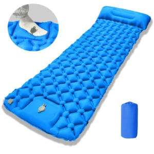 Camping Sleeping Pad, Ultralight Camping Mat with Pillow Built-in Foot Pump Ultralight Self-inflating Air Mattress for Hiking - Image 6