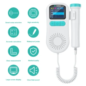 ziqing Doppler Fetal Heartbeat Detector Baby Care The Device Listen Heart Beat Fetal Pregnancy Ultrasound Rate Detection bebey - Image 4