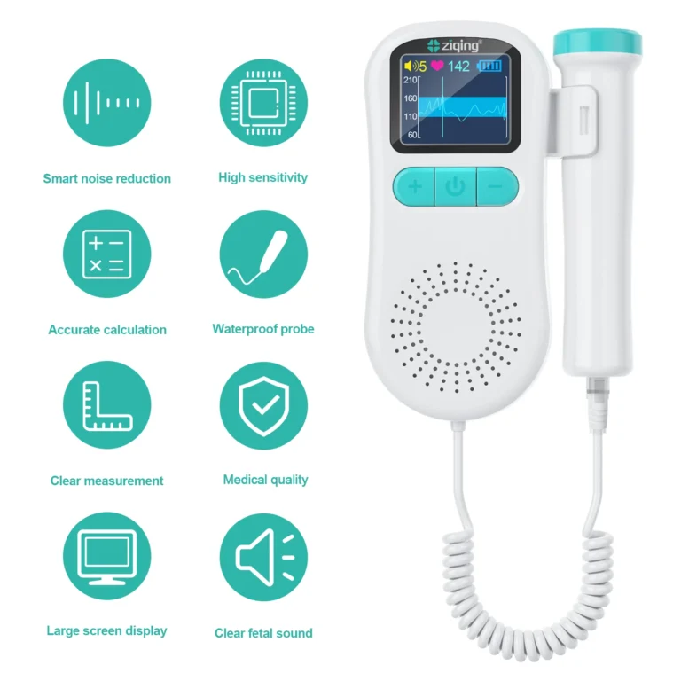 ziqing Doppler Fetal Heartbeat Detector Baby Care The Device Listen Heart Beat Fetal Pregnancy Ultrasound Rate Detection bebey - Image 4