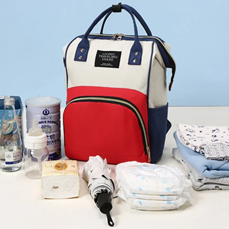 Large Capacity Canvas Mummy Bag Multifunctional Baby Bottle Thermal Insulation Travel Storage Bag Fashion Mummy Bag Hanging Bag - Image 4