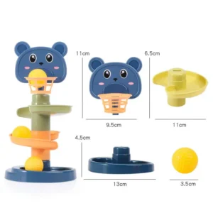 2-7 Layes Track Rolling Ball Pile Tower Early Educational Toy for Babies Rotating Track Educational Stacking Toy for Kids Gift - Image 6