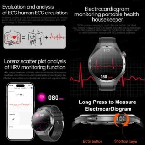 2025New NFC ECG+PPG Health Smart Watch Micro physical examination Blood Oxygen Sports Watch Men Health track Smartwatch Women - Image 7