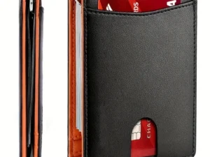 Synthetic Leather Slim Smart Wallet for Men Credit Card Holder Money Clip RFID Blocking Men Thin Bifold Wallet Walet Money Bag