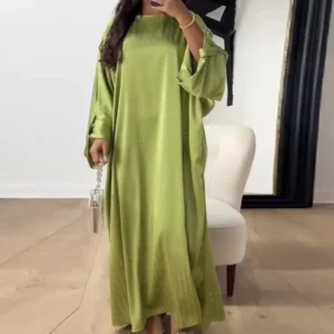 2024 Luxury Dubai Abaya Dress for Muslim Women Ramadan Eid Saudi Arabia Party Jalabiya Clothing Islamic Turkey Modest Long Robe - Image 3