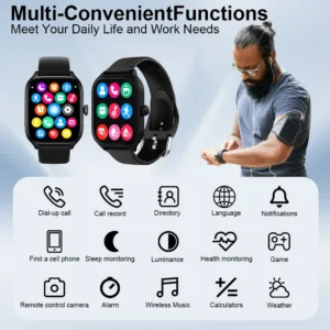 LAXASFIT H9 and H6 Smartwatch Dial to Answer Calls Calorie Tracking Heart Rate Blood Oxygen Monitoring Bluetooth Smart Watch - Image 7