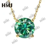 1CT Moissanite Diamond Necklace for Woman Pendant 925 Silver Plated 18k Gold Necklace for Women Chains Party Bridal Fine Jewelry