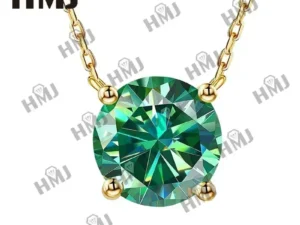 1CT Moissanite Diamond Necklace for Woman Pendant 925 Silver Plated 18k Gold Necklace for Women Chains Party Bridal Fine Jewelry