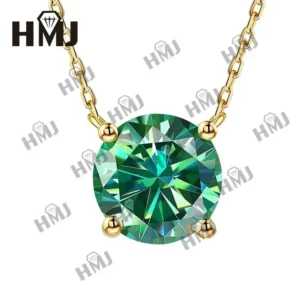 1CT Moissanite Diamond Necklace for Woman Pendant 925 Silver Plated 18k Gold Necklace for Women Chains Party Bridal Fine Jewelry