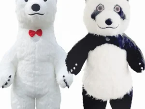 Polar Bear Inflatable Mascot Costume Cute Creative Birthday Party Panda Carnival Role Playing Walking Cartoon Inflatable Costume