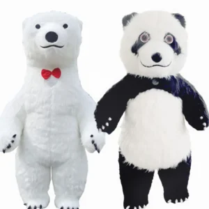 Polar Bear Inflatable Mascot Costume Cute Creative Birthday Party Panda Carnival Role Playing Walking Cartoon Inflatable Costume