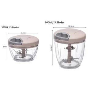 500/900ML Manual Meat Mincer Garlic Chopper Hand Pull Press Crusher Vegetable Grinder Chili Onion Cutter Kitchen Cooking Tools - Image 6