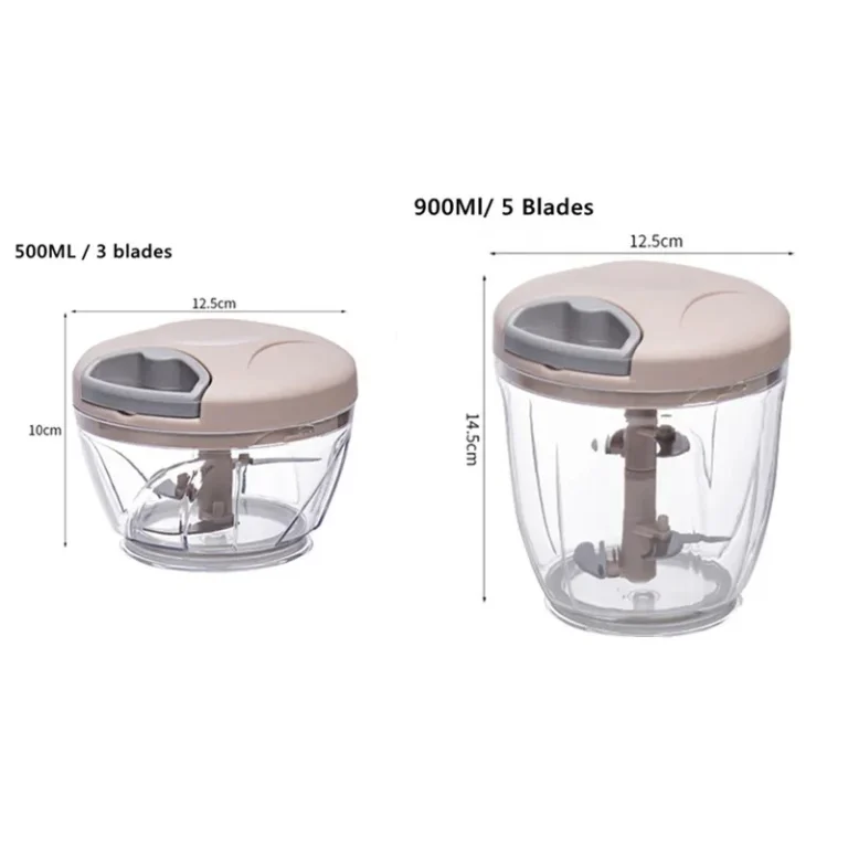 500/900ML Manual Meat Mincer Garlic Chopper Hand Pull Press Crusher Vegetable Grinder Chili Onion Cutter Kitchen Cooking Tools - Image 6