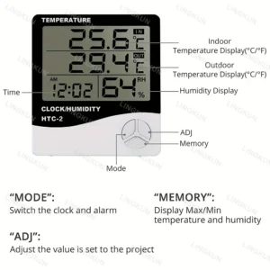 LCD Digital Thermometer Hygrometer Indoor Room Electronic Temperature Humidity Meter Sensor Gauge Weather Station For Home - Image 4