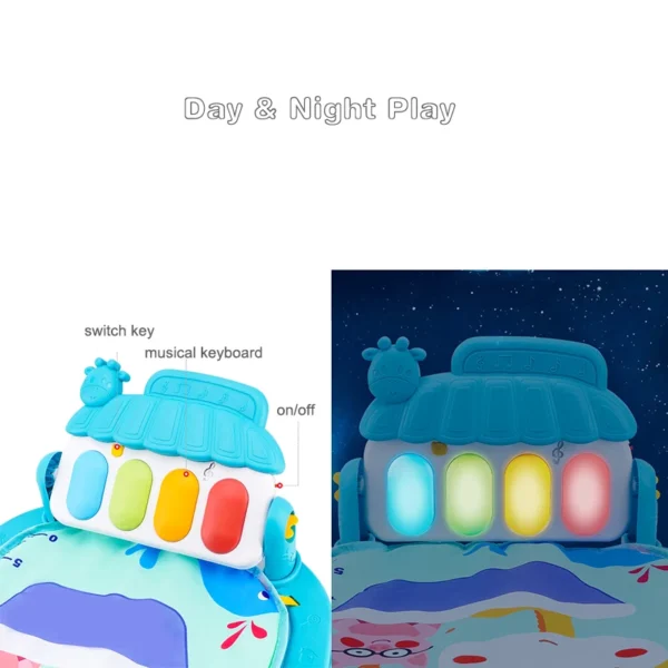 Musical Baby Activity Gym Rack Play Mat Kid Rug Puzzle Mat Carpet Piano Keyboard Infant Playmat Crawling Game Pad Baby Toy Gift - Image 5