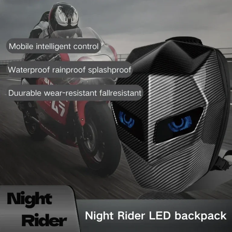 LED Backpack For Man Hard Shell LED Motorcycle Cycling Helmet Backpack for woman Business Travel Waterproof Laptop Backpack - Image 4