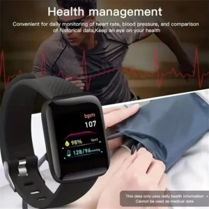 Smart Watch Sport Fitness Bracelet Control Music Message Display Pedometer Bluetooth Connect Smartwatch 116 Alarm Clock Weather - Image 6