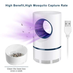 ⁦Electric Fly Bug Mosquito Insect Killer LED Light Trap Control Lamp Small Pest with USB Power Supply and Adapter⁩ - الصورة ⁦3⁩