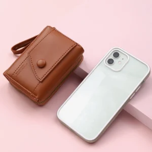 Four Seasons Women's Short Wallet Zipper Tower Buckle Zero Wallet Girl Student Handheld Bag Solid Color Simple Versatile Fashion - Image 4
