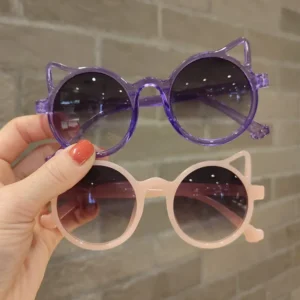 Girls Boys Cute Animal Cartoon Ears Sunglasses Outdoor Sun Protection Children Lovely Vintage Sunglasses Protection Classic Kids - Image 6
