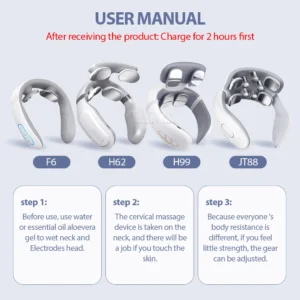 TENS Pulse Back Neck Massage Wireless Smart Sholder Cervical Massager Heating Relief Pain Muscle Punch Beating Health - Image 6