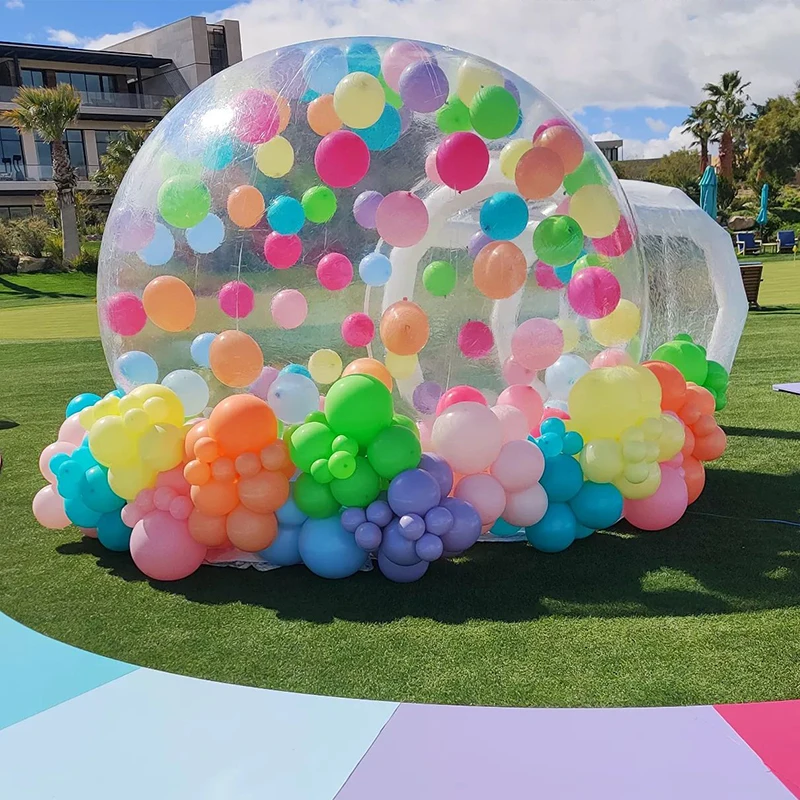 Inflatable Bubble House Kids Play Tent with Blower Transparent PVC Outdoor Dome for Birthday Party Trampoline Play & Gifts - Image 5