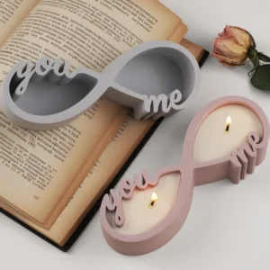 DIY You Me Couple Candle Cup Mirror Silicone Molds Gypsum Aromatherapy Container Jewelry Storage Can Resin Mold Home Handicrafts - Image 3