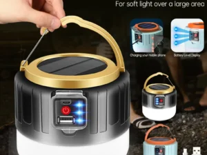 Rechargeable Solar LED Camping Light Waterproof Saving Bulb Portable Tent Lamp Lanterns Outdoor Emergency Market Energy Lights