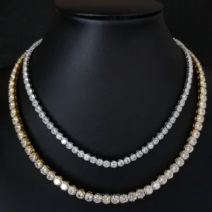 2022 Fashion 4mm 5mm Hip Hop Gold Color Silver Color Gothic Tennis Necklace Neck Chain Long for Men Male Women Jewellery - Image 4