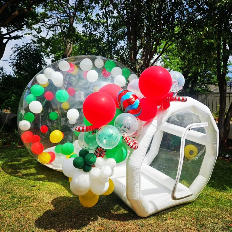 PVC Inflatable Bubble Tent for Kids with Blower Transparent Outdoor Playhouse for Trampoline & Birthday Use - Image 7
