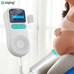 ziqing Doppler Fetal Heartbeat Detector Baby Care The Device Listen Heart Beat Fetal Pregnancy Ultrasound Rate Detection bebey
