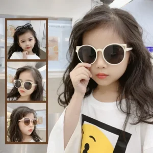 Girls Boys Cute Animal Cartoon Ears Sunglasses Outdoor Sun Protection Children Lovely Vintage Sunglasses Protection Classic Kids - Image 4