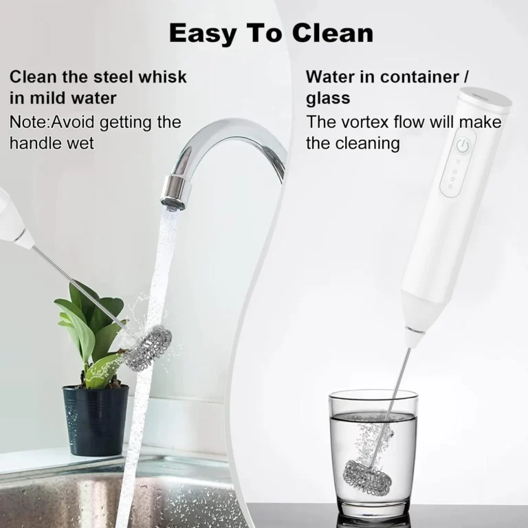 MINI Milk Frother USB Rechargeable 3 Speeds Foam Maker Coffee Whisk Mixer Electric Handle Blender Egg Beater - Image 6