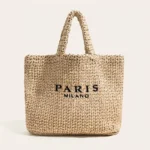 Casual Large Capacity Straw Tote Bag Designer Letters Women Handbags Handmade Woven Summer Beach Bag Big Shopper Purses 2024
