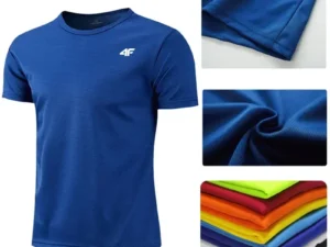 Men's Summer Exercise Trainning T-shirt High Quality Breathable Quick Dry Short Sleeved Top Marathon Gym Fitness Basketball Tees