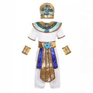 Egyptian Pharaoh Cleopatra Costumes Cosplay Costume Egypt Princess Prince New Year Carnival Party Dress for Child - Image 3