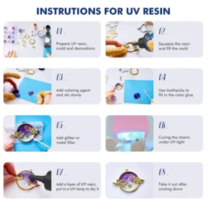 UV Resin - 100g Crystal Clear Hard Type UV Glue Ultraviolet Curing Epoxy Resin for DIY Jewelry Making, Craft Decoration - Image 7