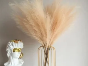 10PCS Artificial Pompous Grass Pompass Branches Fake Fluffy Stems Plants Vase Filler for Home Boho Decor Flower Arrangement
