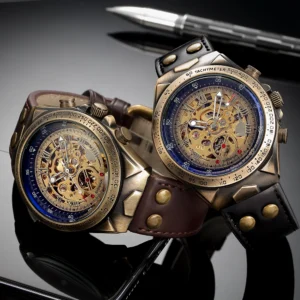 Wrist Watch For Men Waterproof Automatic Mechanical Watch Men's watch Retro montre homme with Genuine Leather relogio masculino - Image 4