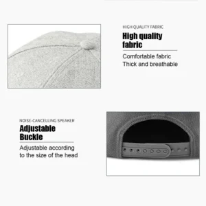 Bluetooth Sports Music Hat Headphone Dual Speaker Wireless Music Running Earphone with Mic Adjustable Baseball Cap Smart Speaker - Image 7