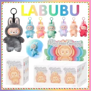 Suitable for LabubuV3 series heartbeat macaron enamel blind box PVC figurine table decoration cute doll children's birthday gift