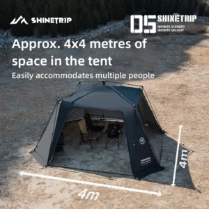 ShineTrip Oversized Dome Tent Quick Setup Tent Waterproof Sunproof Silver Coated Canopy Camping Auto Dome 05 Series - Image 6