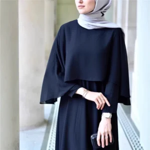 2024 Arabic Women's Chiffon Dress Mantle Large Wrap Long Abaya Cross-Border Muslim Women's Clothing From China - Image 4