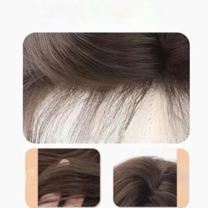 Wig women's full head covering, korean cute short hair, egg roll hairstyle, simulated human hair, natural high skull top short c - Image 3