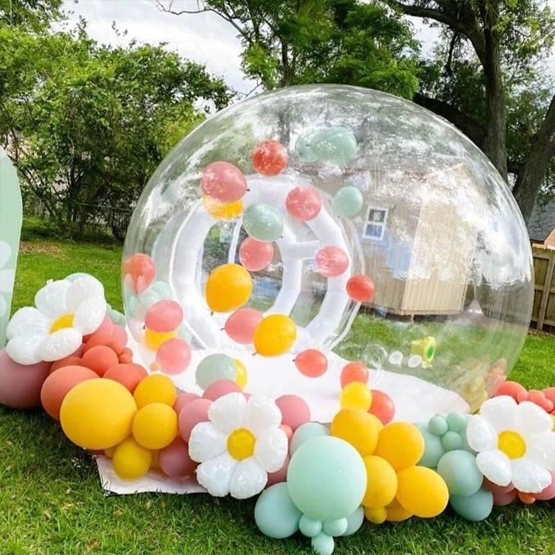 Inflatable Bubble House Kids Play Tent with Blower Transparent PVC Outdoor Dome for Birthday Party Trampoline Play & Gifts - Image 7