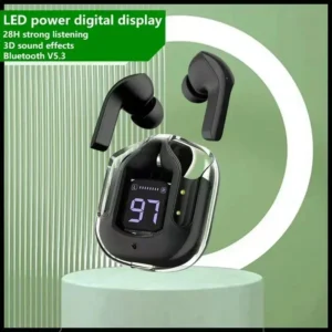 HK3 TWS Bluetooth wireless earbuds, HIFI transparent earbuds, LED power supply digital display stereo,suitable for Xiaomi iPhone - Image 5